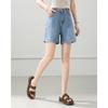 TERRE BLEUE Women's High-Waisted Denim Shorts