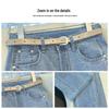 Women's Rhinestone Wide-Leg Jeans: 2026 Spring/Autumn Drape Slimming Pants
