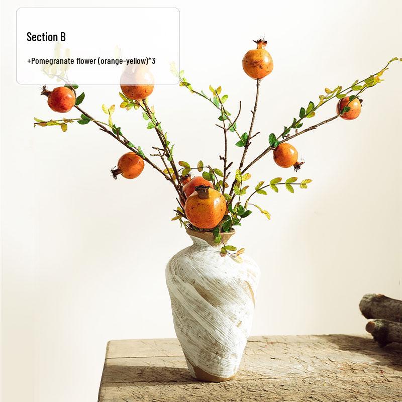 Jingdezhen Wabi-Sabi Keramikvase für Trockenblumen - Retro-Stil für Wohnzimmer oder Esstisch