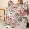 Floral Series Flannel Blanket Soft Warm Cozy, Machine Washable, Ideal for Home Sofa, Office Naps, Halloween & Christmas Comfort