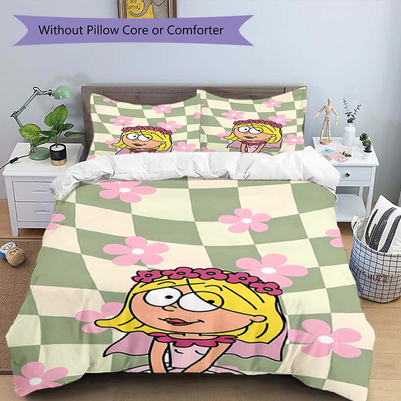 3pcs Lizzie McGuire Y Sus Locuras1 Design Cover Set - HD Printed Bedding with 1 Cover and 2 Pillowcases - Perfect for Home and Dorm Decor