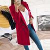 Damen Kunstwolle Eleganter Mantel aus Mischwolle Schlanke weibliche Langmantel-Oberbekleidungsjacke