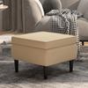 Day and Night - Day and Night Stool with Wooden Legs Cream Velvet