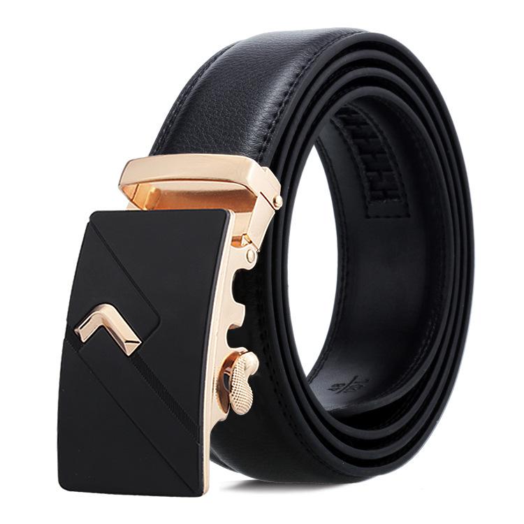 High Quality Men Fashion Automatic Buckle Leather Luxury Belts Male Alloy Buckle Belts for Men Ceinture Homme Cinto