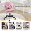Modern Design: Dressing Chair, Office Chair, Petal-Shaped Backrest, Butterfly-Shaped Lumbar Cushion, Height-Adjustable, Soft Seat Cushion.
