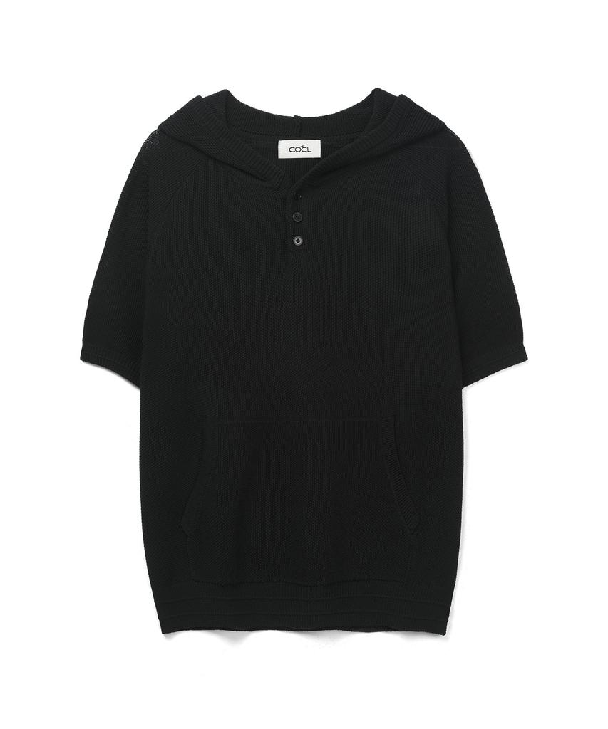 COSTUME O’CLOCK [Coclx Daily Room] Hooded Pique Half Knit 6 Color Cooskt071