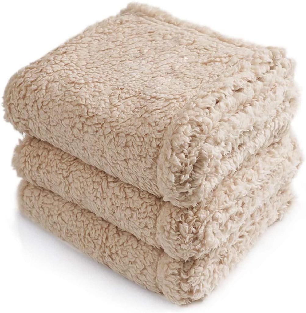 Shu Cotton Double-Sided Pet Blanket for Cats & Dogs - Teddy & Golden Retriever All-Season Mat