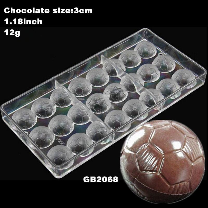 Rose Chocolate Polycarbonate Mold Football Chocolate DIY Moulds Soccer Chocolate Bombs Maker Golf Candy Mold