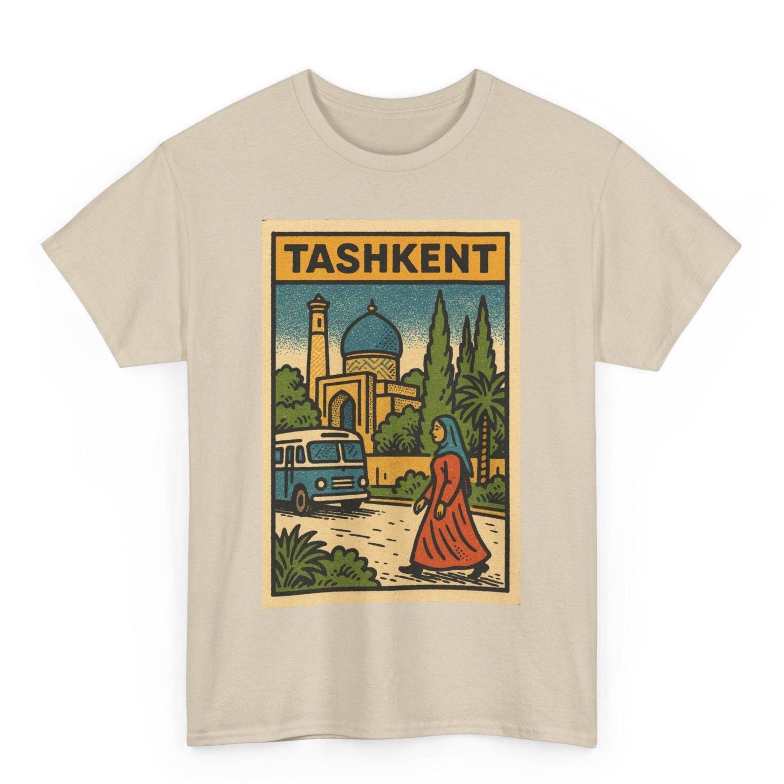 Tashkent T-Shirt: Retro Comic Uzbek City Graphic Tee 3XL