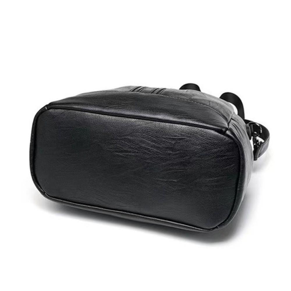 Zaino in Pelle Morbida Nero Multifunzionale Zaino Scolastico Stile Coreano Zaino per il College