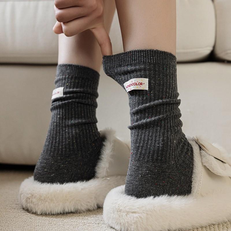 Socken Re Baumwolle Stapelsocken Trend Saison Ideen Garn Ferse Stoffetikett Buchstabe Baumwolle Mittellange Socken