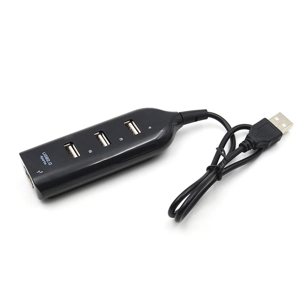 

USB-хаб 4-в-1 USB 2.0 сплиттер USB док-станция 480 Мбит/с высокоскоростная передача OTG адаптер для ПК ноутбука Macbook Pro чёрный