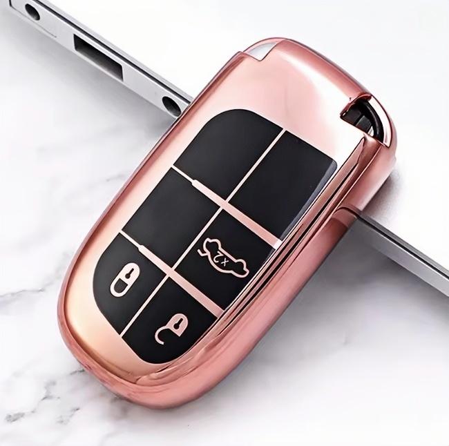 Husă nouă TPU pentru cheie cu telecomandă pentru Jeep Grand Cherokee Renegade Dodge Charger Challenger Durango Journey Fiat Freemont Accesorii