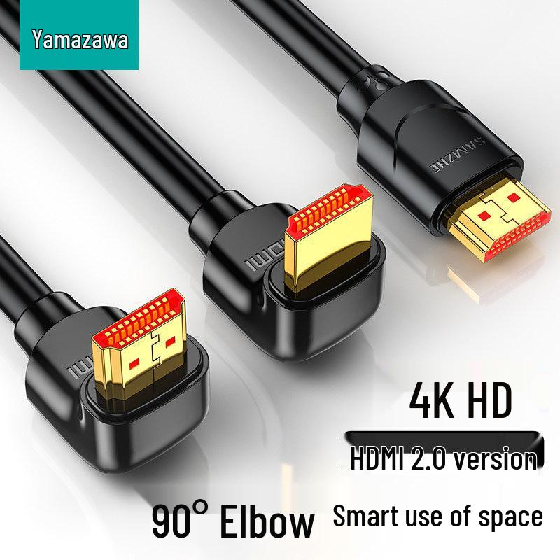 Shan Ze 4K HD HDMI 90° Elbow Cable for TV and Computer