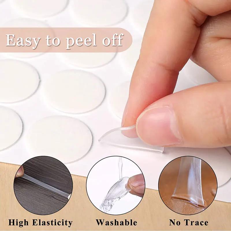 50-100Pcs Double Sided Sticky Dots Tape No Trace Tape Self Adhesive Dots Stickers for Poster Festival Wall Hanging Decor 10-30MMPinstriping Tape 3