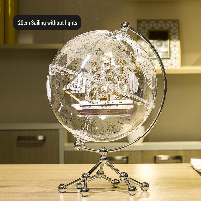 Illuminated Luxury Globe Ornament for Living Room, TV Cabinet, Office, or Study Decor