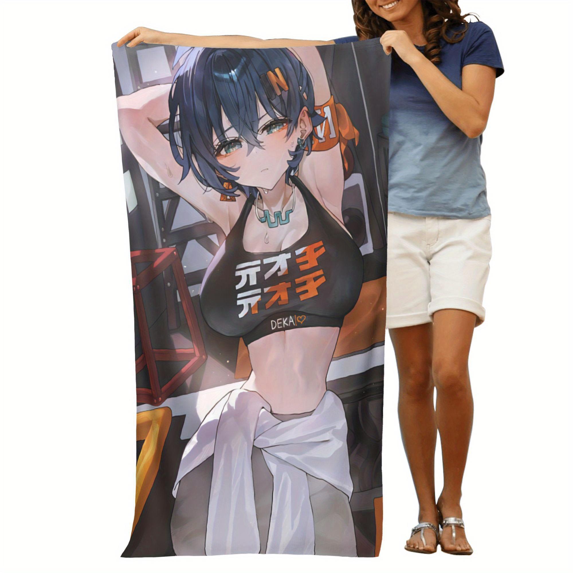 Anime Inspired Microfiber Beach Towel-Quick Drying, Super Absorbent, Lightweight, Suitable for Swimming, Gym, Yoga Bath Towel W30*H60(CM)