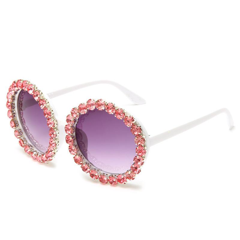 European and American brands retro exaggerated sunglasses sunglasses women tide diamond rihanna metal wind