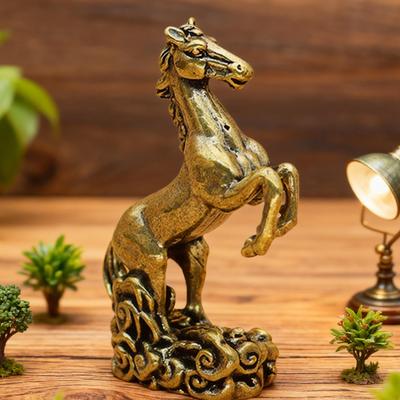 Chinese Maankabouter Paard Standbeeld Messing Rijkdom Beeldje 2026 Chinees Paardenjaar Beeldje Voor Boekenplank Kast Eettafel Slaapkamer