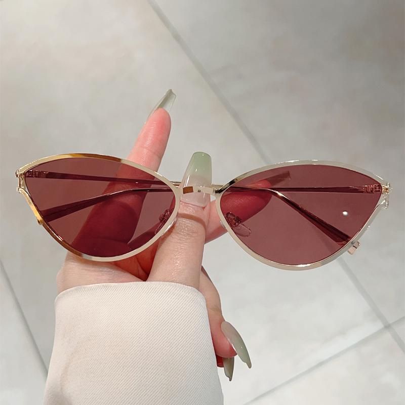 Women Vintage Sunglasses New Fashion Cat Eye Multi-color Casual Shades Retro Trendy Luxury Brand Design Sun Glasses