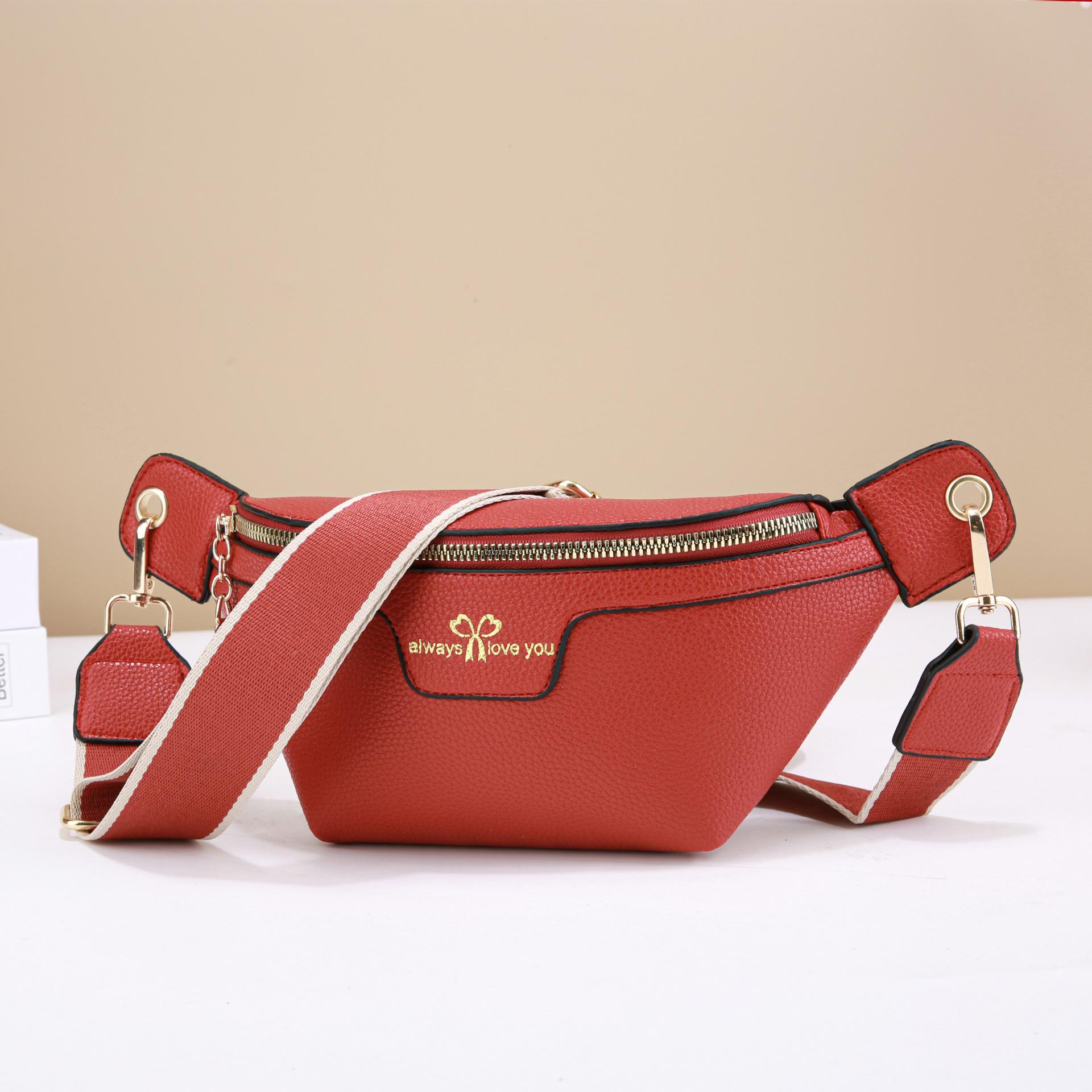 

Temperament texture fanny pack small bag women s 2025 popular new fashion one shoulder crossbody breast bag 15*10*12 красный