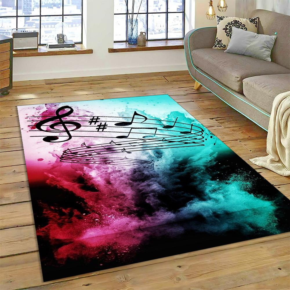 3D Creative Musical Note Piano Art Carpet Rug for Home Living Room Bedroom Sofa Doormat Decor,Child Area Rug Non-slip Floor Mat