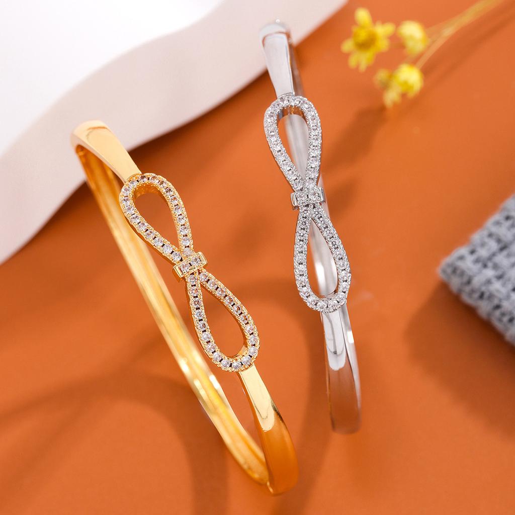 Sweet Golden Bow Bracelet for Daily Wear, Bow Bracelet for Light Luxury Accessories