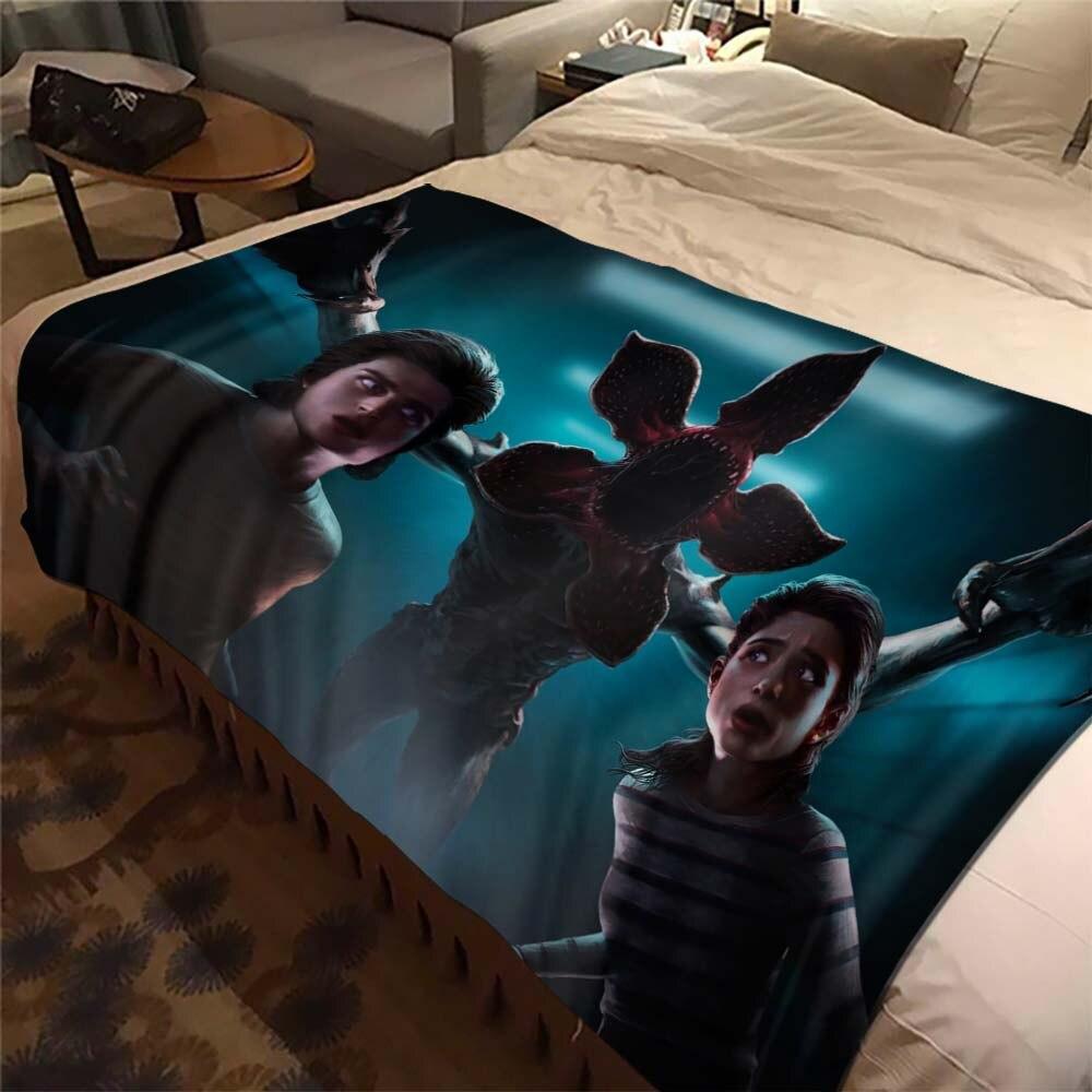 Heißer Film Stranger Things Deckenbezug Cartoon Flanelldecken für Betten Sofas Warmes Bettlaken Weiche Bettwäsche Zimmerdeko Fan-Geschenk