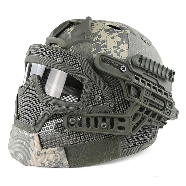 FAST PJ Helmet Mask Integrated Tactical Helmet Head-wrapped Protective Outdoor Cycling Helmet