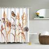 Rose Plum Blossom Flowers Print Waterproof Shower Curtain Washable Fabric Bath Curtain Home Bathroom Curtains With 12 Hooks