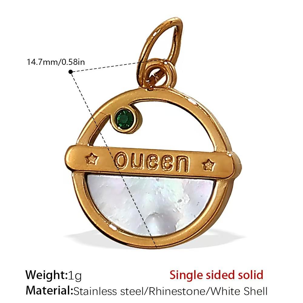 European and American creative colorful and diverse DIY pendant stainless steel plated 18K gold versatile pendant collection