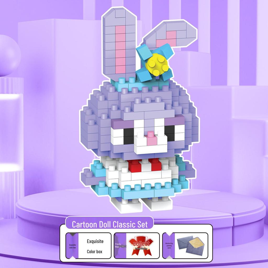 Figuras de Desenho Animado de Micro Partículas Compatíveis com LEGO - Brinquedo de Montagem Educacional para Crianças Caixa Surpresa Ornamentos