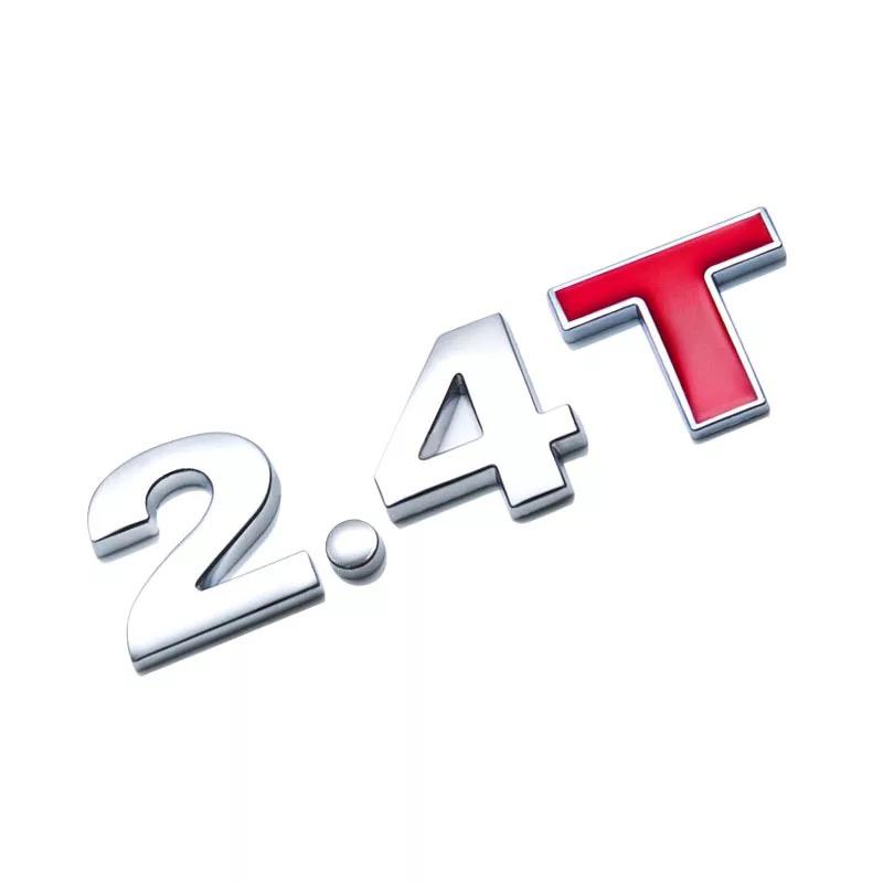 Car Displacement sticker Metal 1.0 1.2 1.5 1.6 1.8 2.0 2.5 2.8 3.0 T volume logo Car rear Trunk Emblem badge Vehicle Stickers