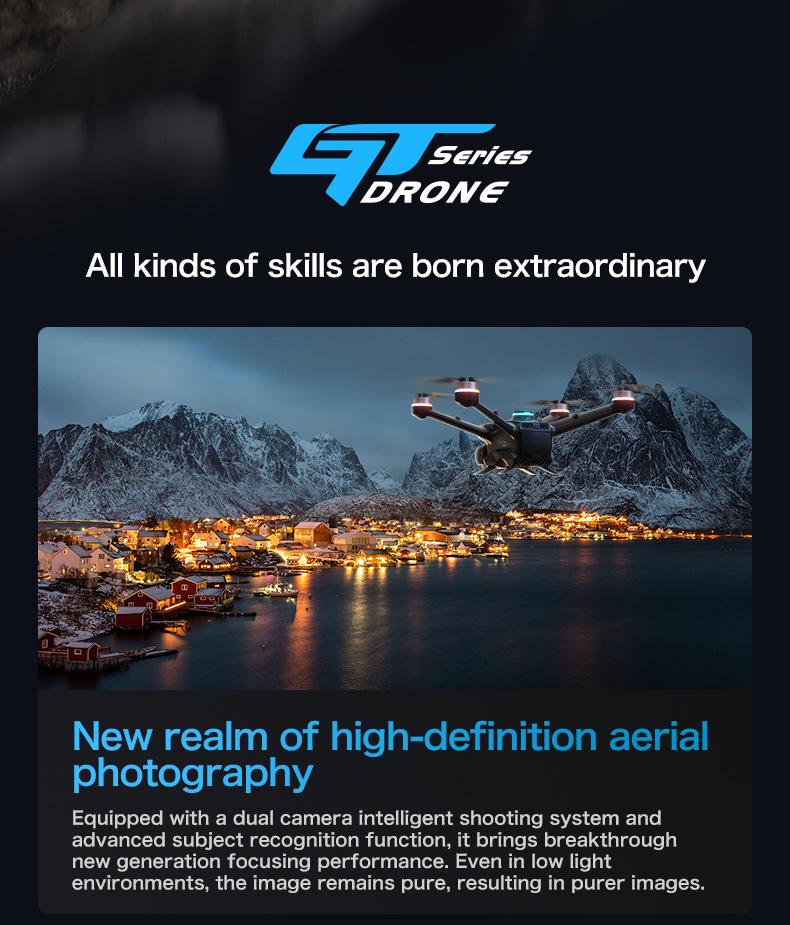 Aerial GT6 Drone: GPS-Enabled, Brushless, Long-Endurance Quadcopter with Return Home Feature