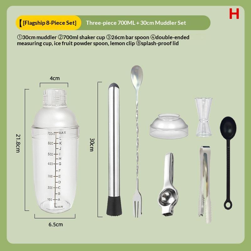 3/5/8Pcs Cocktail Shaker Set Cocktail Shaker And Measuring Jigger Set Drink Mixed Hand Shaker Tools For Bartending And Home Bar