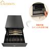 NUSRATS Manual Cash Drawer, Compact, Holds 3 Bill Types and 6 Coin Types, Removable Dividers, Dimensions: 245mm W X 320mm D X 104mm H, Black