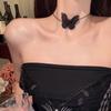 Pure Lust Babes Lace Butterfly Necklace Design Sense Choker Collar Women Cold Wind Collarbone Chain