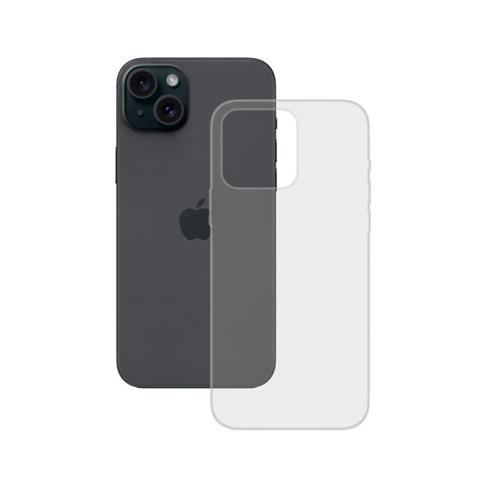 Transparent Soft Case - PHONEKIT CONTACT - iPhone 15 Plus - Fingerprint-resistant - Durable - Lightweight