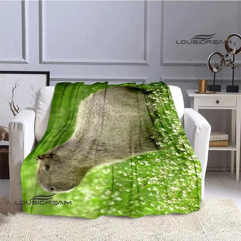 The Capybara Club Anime Blanket Picnic Blanket Vintage Blanket Home Travel Birthday Gift Bed Blanket Thin Blanket