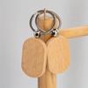 5/10 Pezzi Etichetta Quadrata in Legno Portachiavi Accessori Portachiavi Auto in Legno Pendente Moda per Borsa Porta Chiavi Scheda di Legno Vuota