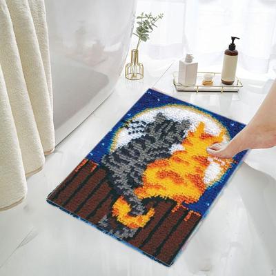 Carpet Latch Hooking Kits DIY Rug Crochet Yarn Handmade Festival Gift Animal Pattern Hook