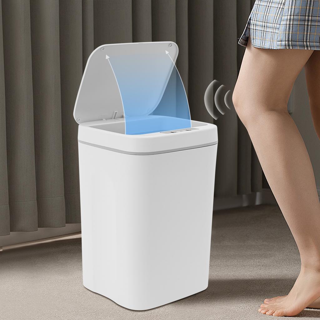 16L Intelligent Sensor Trash Can Waste Bin, Sensor Trash Can IPX5 For Kitchens, Bathrooms, Bedrooms, Living Rooms, Offices