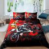 New 3D Print Dirt Bike Beding Set For Bedrom Soft Modern Bedspreads Comefortable Children Kids Soft Duvet Cover Comfortable Quilt Cover And Pilowcase