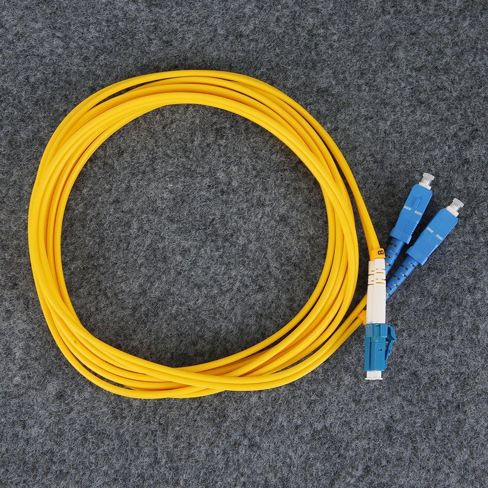 9.8ft SC LC Fiber Optic Patch Cord PVC Singlemode Jumper Cable for Network  less than br more than
