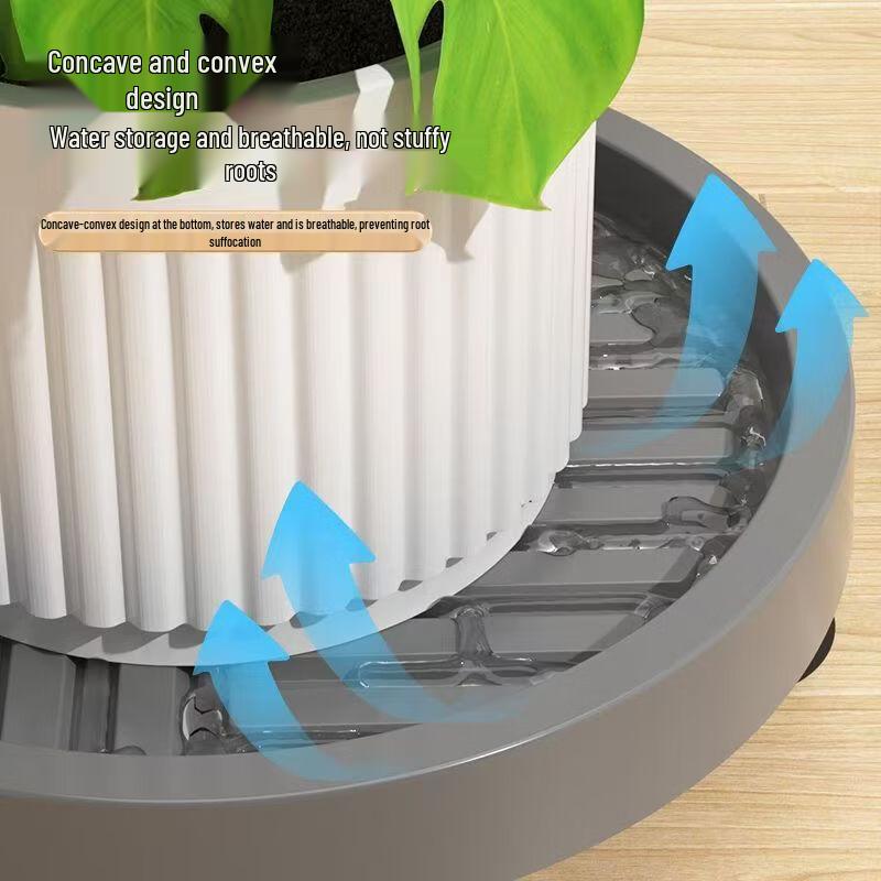 Heavy-Duty Plastic Rolling Plant Pot Caddy