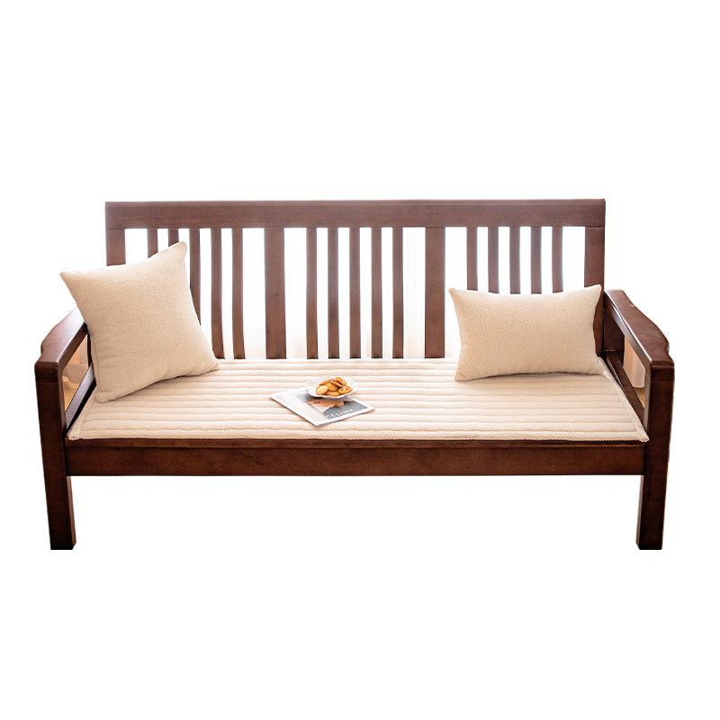 Solid Wood Sofa Cushion Autumn and Winter Warm Plush Sofa Cover Non-Slip Seat Cushions Winter