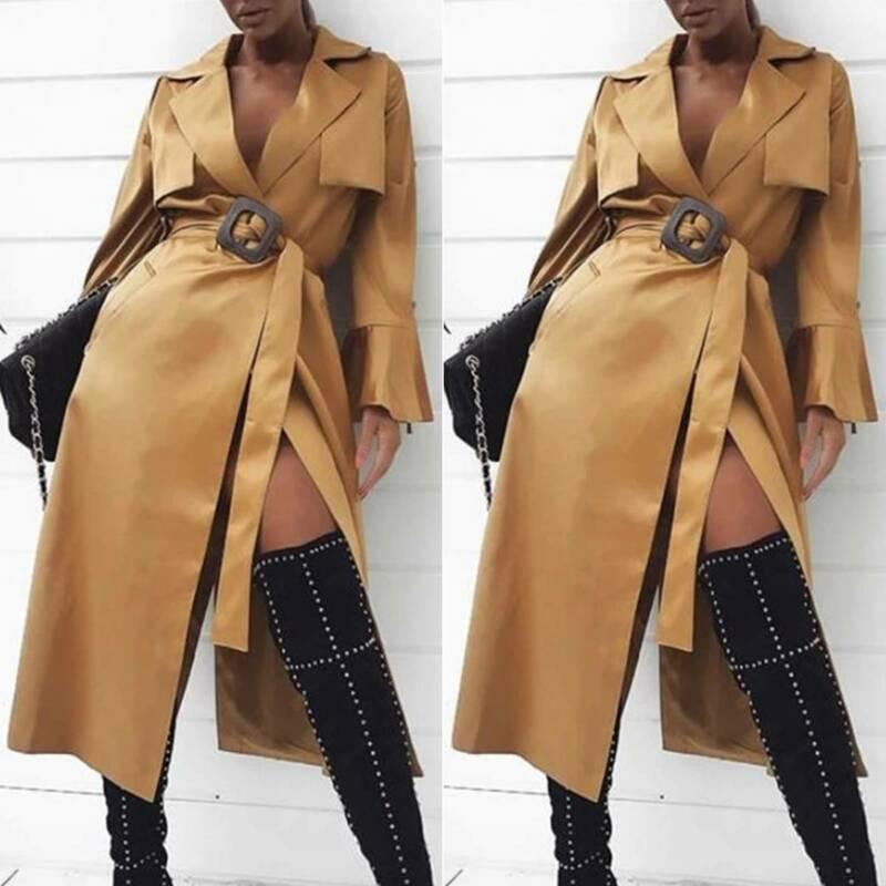 Buy Midi Dress for Womens VNeck Long Sleeve Split Party Formal Evening