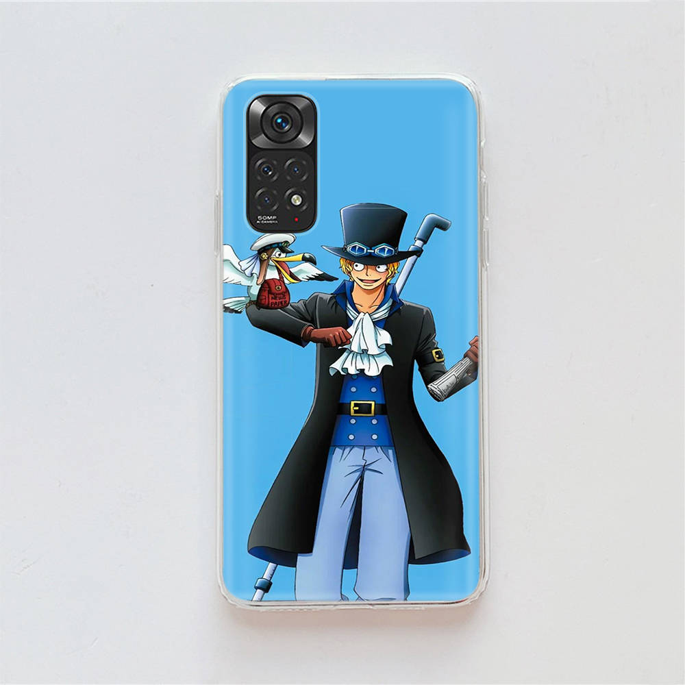DT18 One Piece Sabo Hülle für Samsung A04 A14 A23 A34 A54 M23 M33 M52 M53 Realme 10 9 C30S C35 C55 VIVO Y02S Y21 Y33S Y51 X80 Pro Klare Hülle