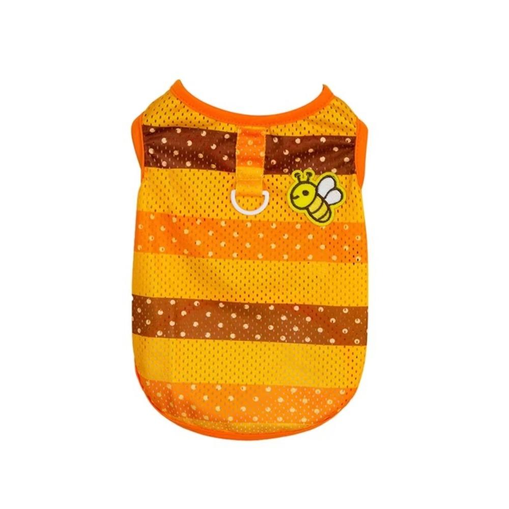 

Bee Pattern Pet Apparel Mesh Dog T-Shirt Fashion Puppy Clothing Outdoor M оранжевый