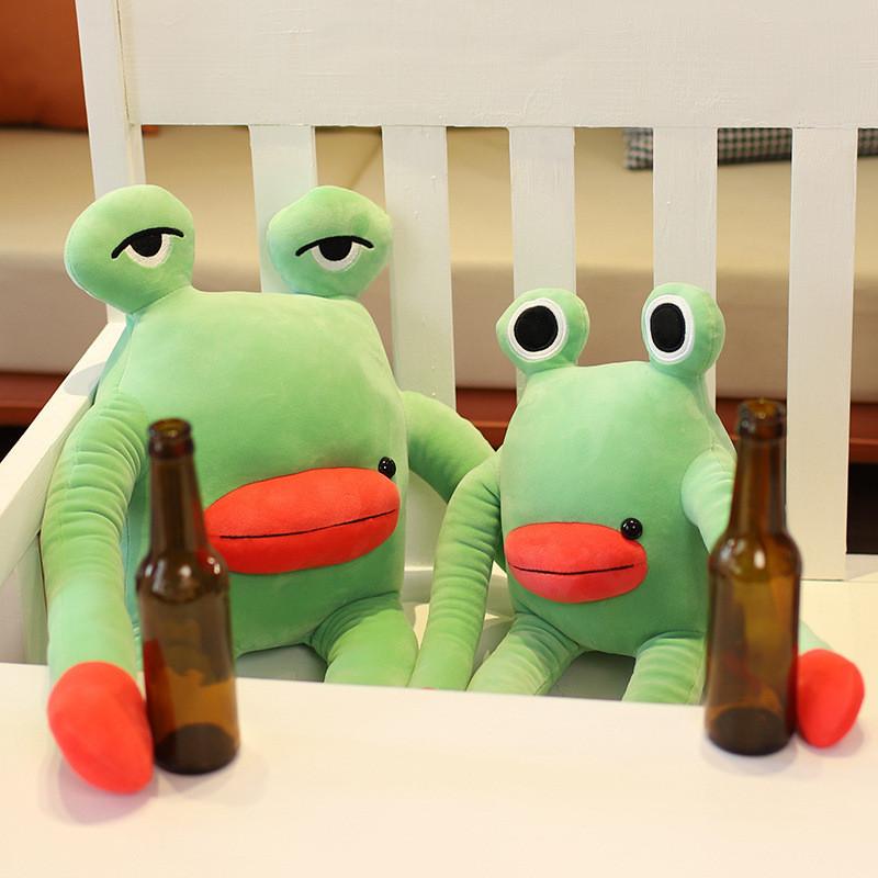 Long Adorable Legged Frog Plush Toy Soothing Sleep Buddy Big Eyed Girl Kid Gift